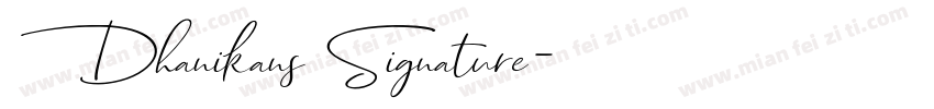 Dhanikans Signature字体转换